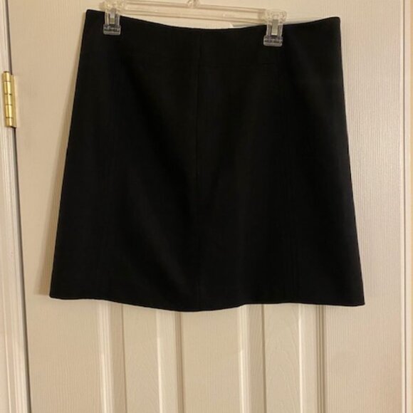 Ann Taylor LOFT Black Stretch Knit Lined Pencil Straight All Season Skirt Size 8 - Picture 1 of 7